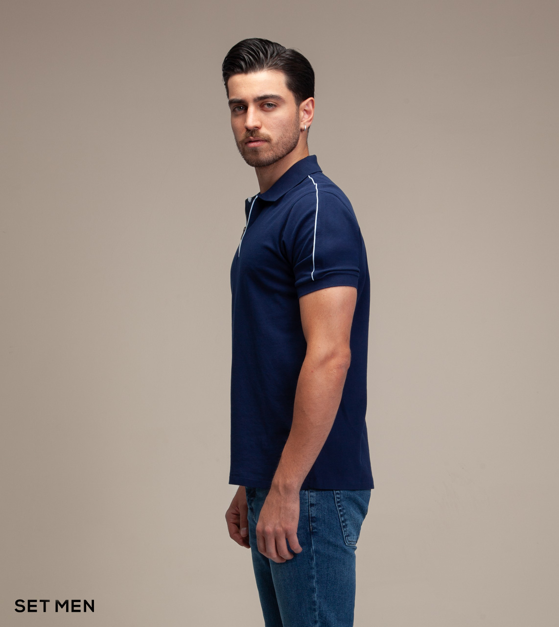 تیشرت یقه دار زیپی