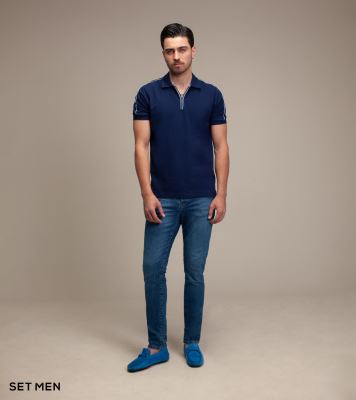 تیشرت یقه دار زیپی