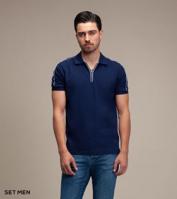 تیشرت یقه دار زیپی