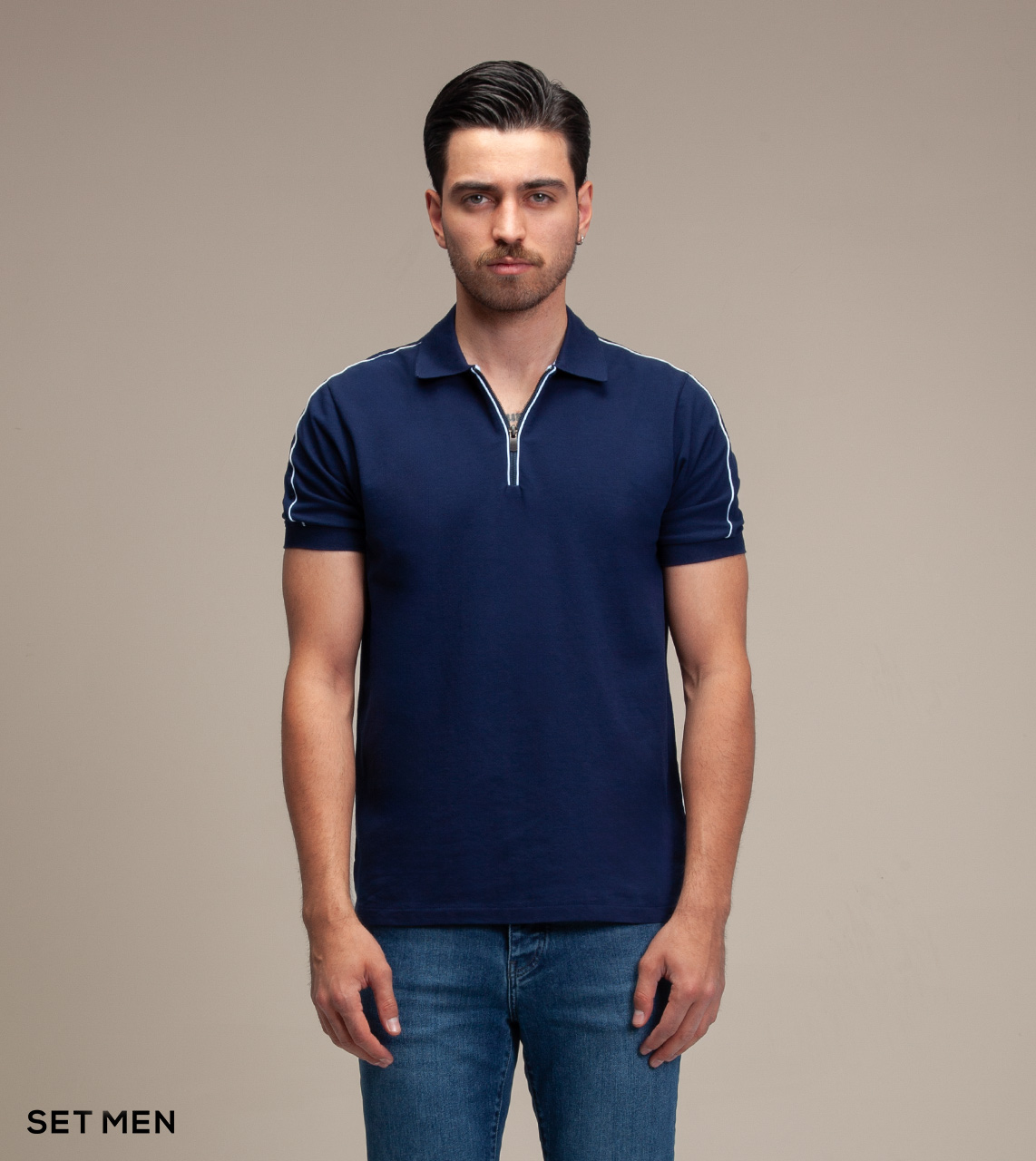 تیشرت یقه دار زیپی