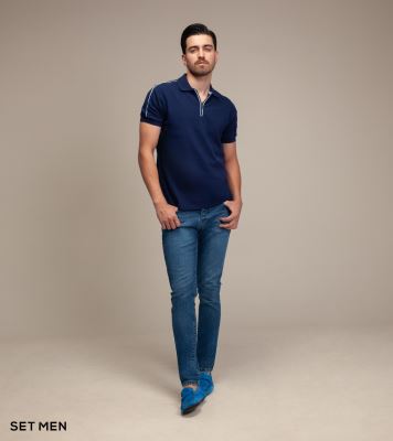 تیشرت یقه دار زیپی