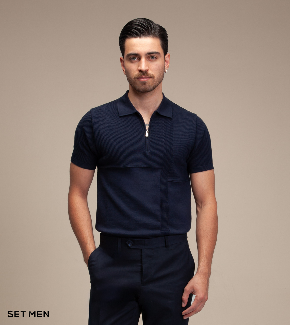 تیشرت بافت طرح دار