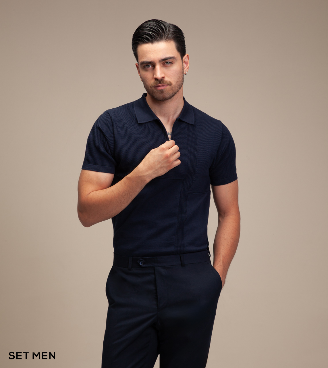 تیشرت بافت طرح دار