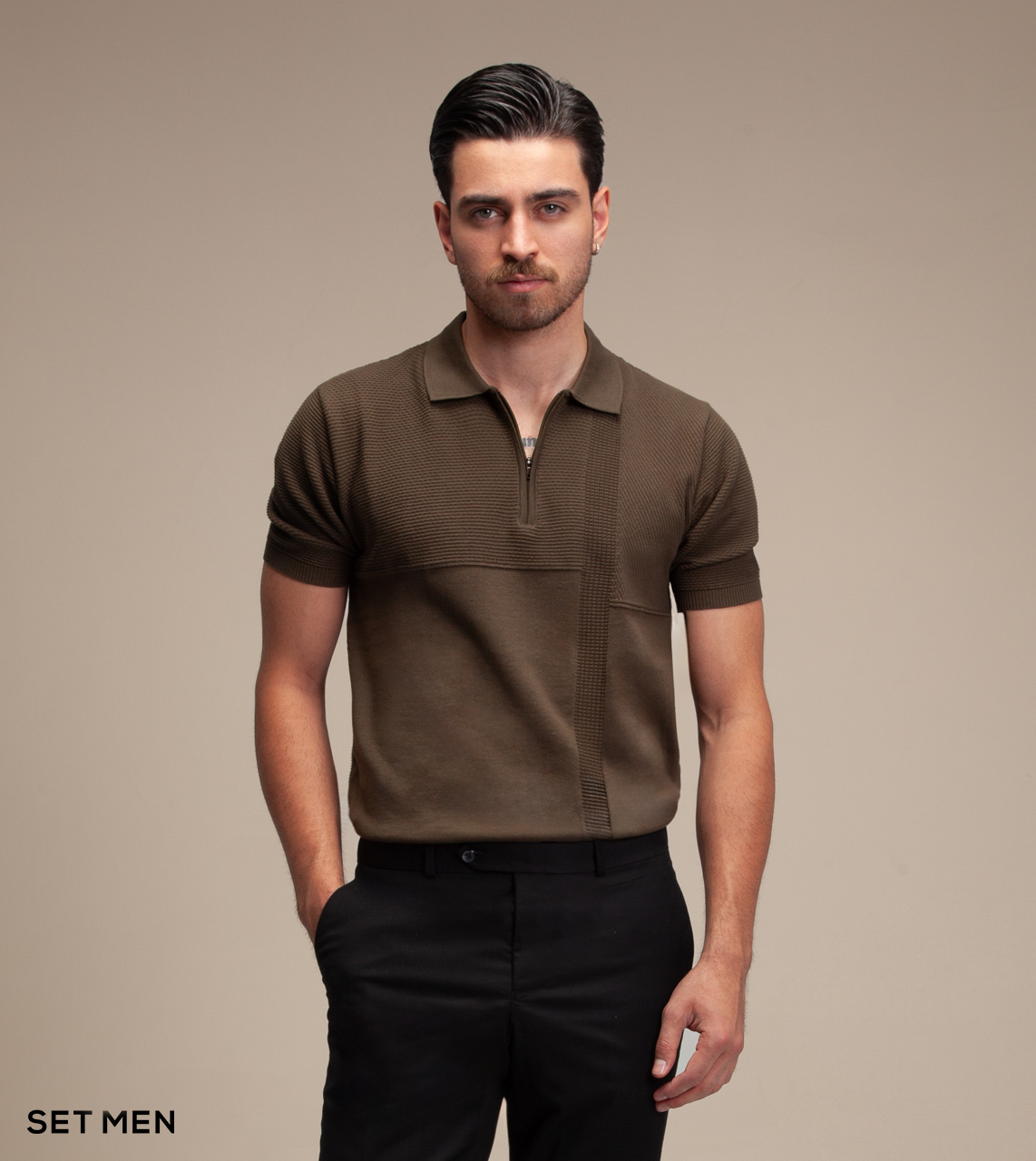 تیشرت بافت طرح دار