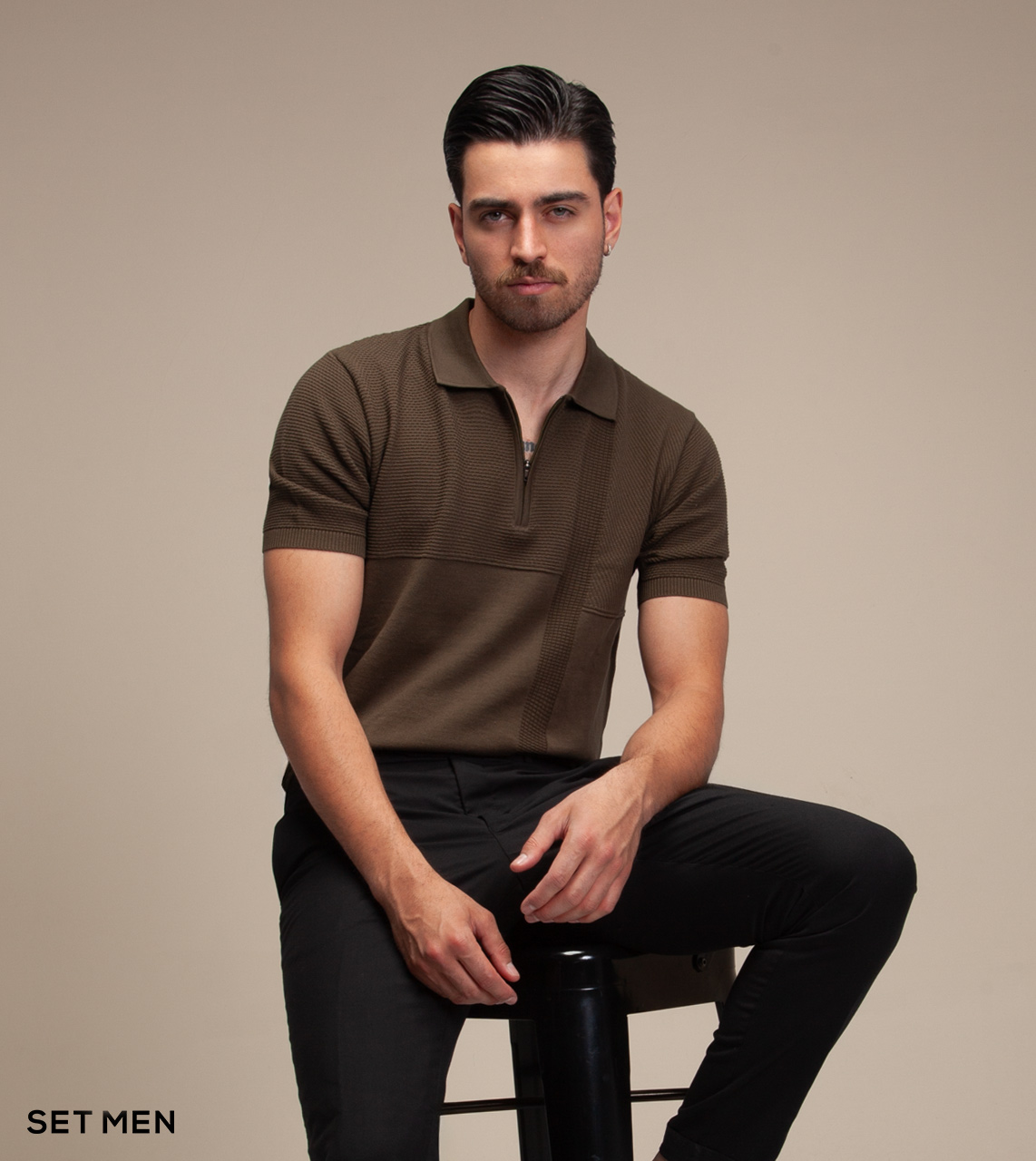 تیشرت بافت طرح دار