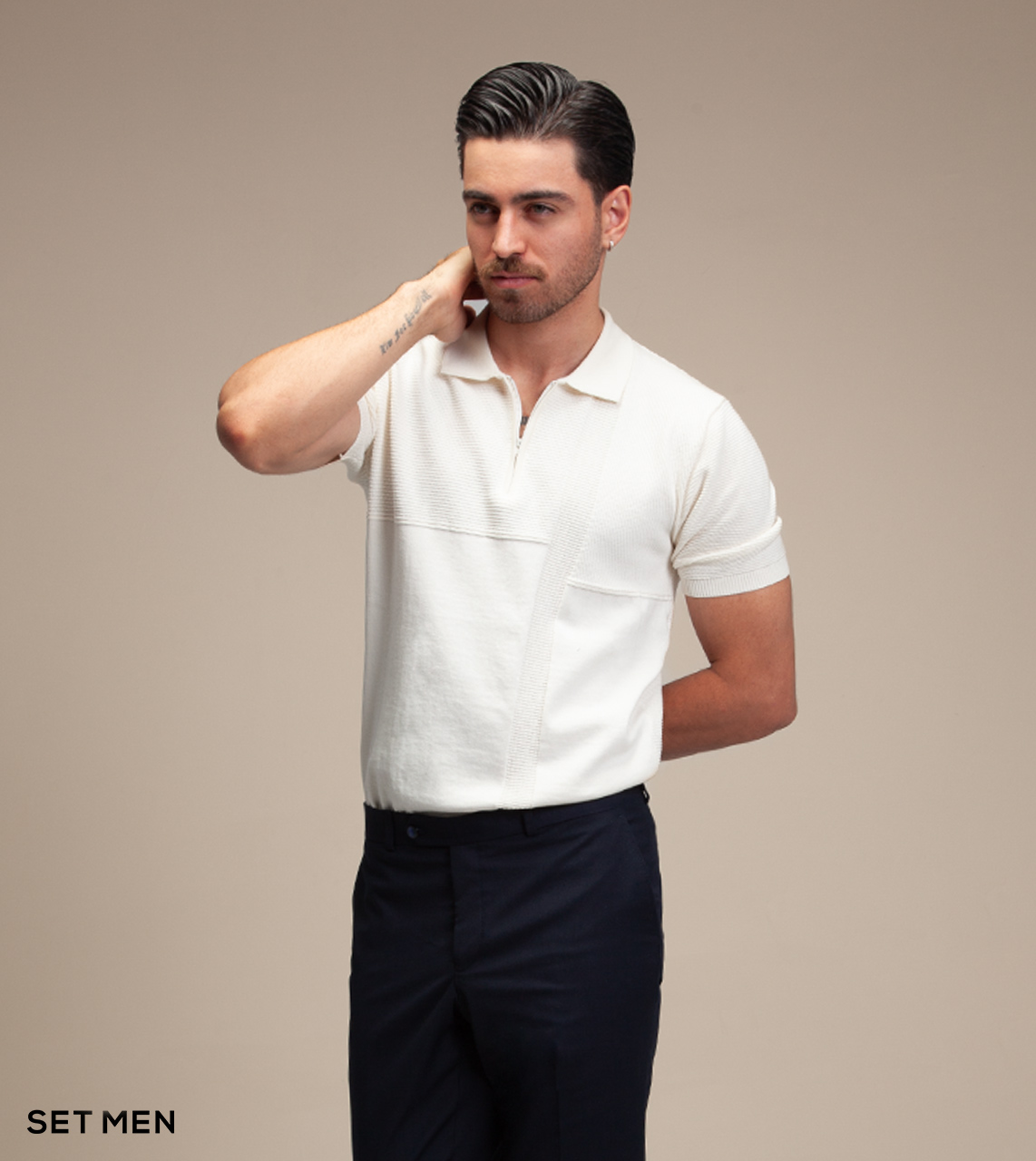 تیشرت بافت طرح دار