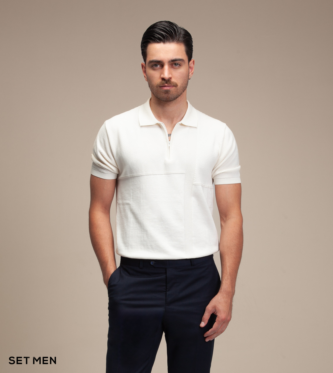 تیشرت بافت طرح دار