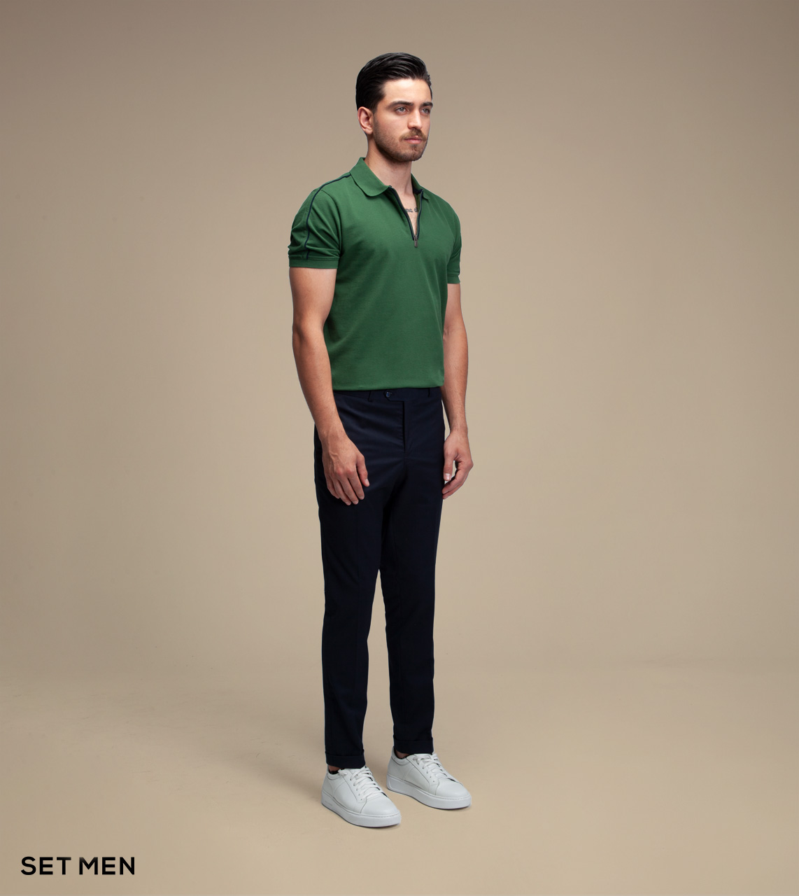 تیشرت یقه دار زیپی