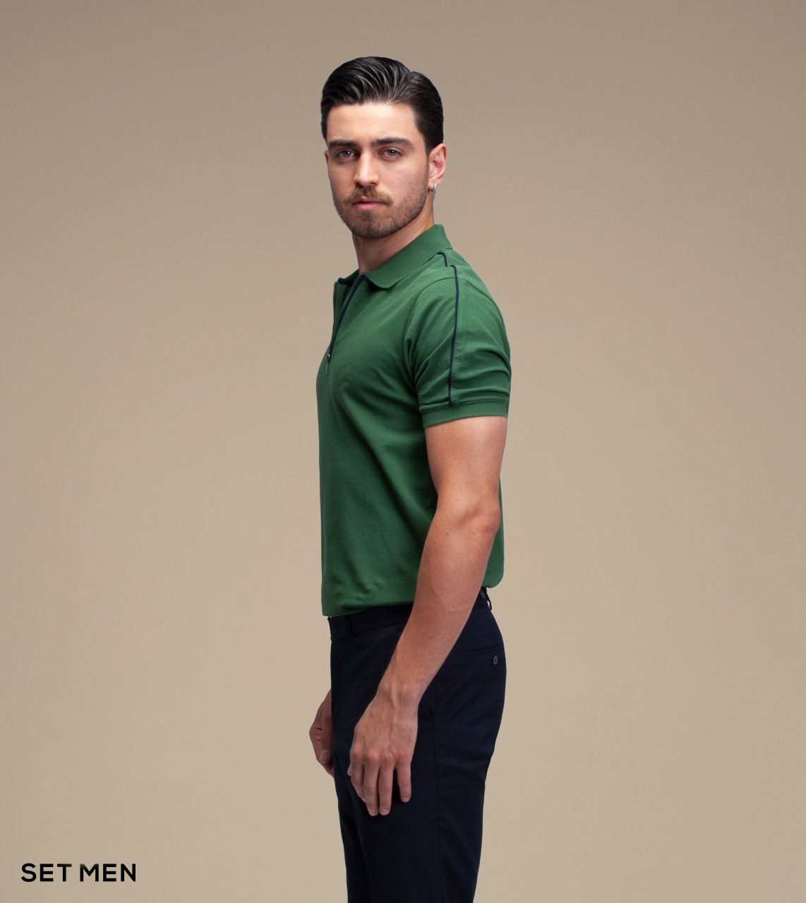 تیشرت یقه دار زیپی