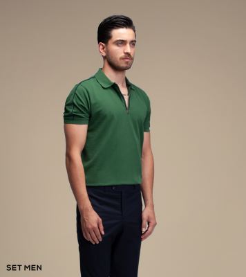 تیشرت یقه دار زیپی