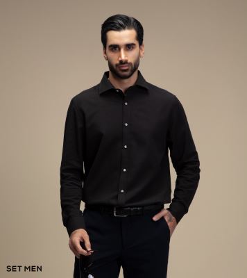 پیراهن لینن آستین بلند