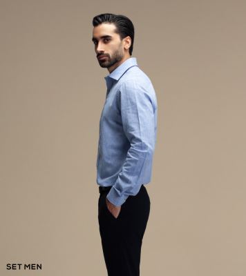 پیراهن مردانه لینن آستین بلند