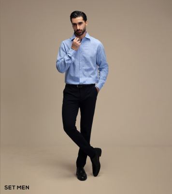 پیراهن مردانه لینن آستین بلند