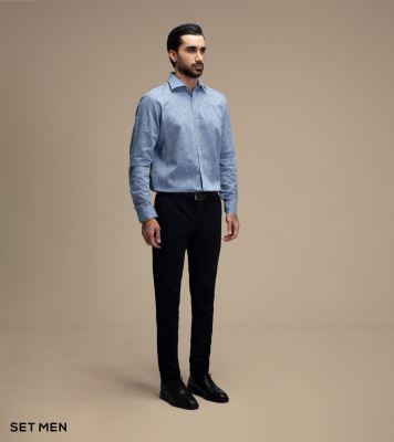 پیراهن لینن آستین بلند