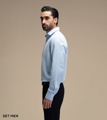 پیراهن مردانه لینن آستین بلند