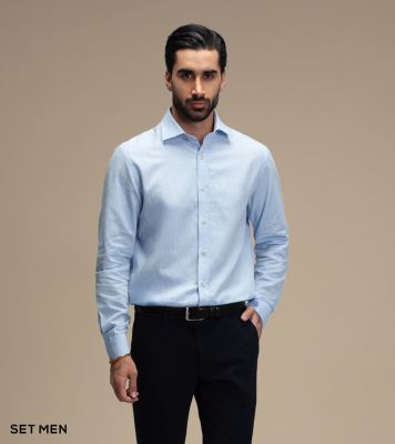 پیراهن مردانه لینن آستین بلند