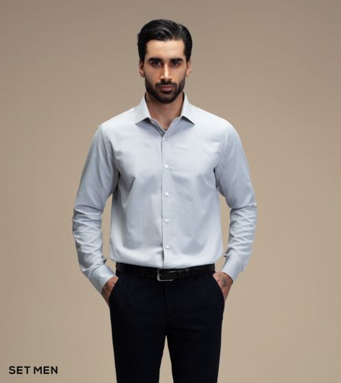 پیراهن مردانه آستین بلند طرح جناغی