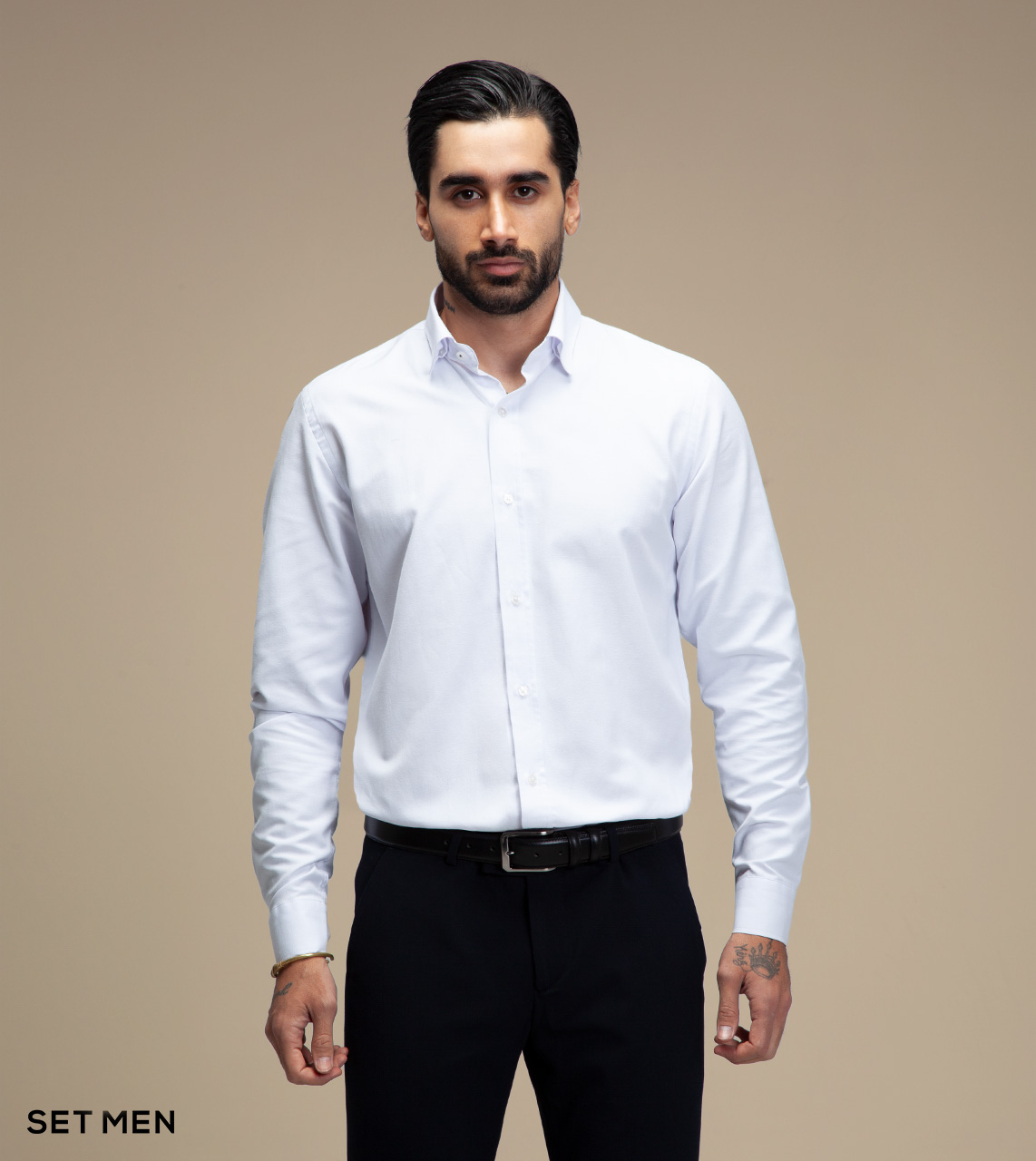 پیراهن مردانه آستین بلند طرح برفکی