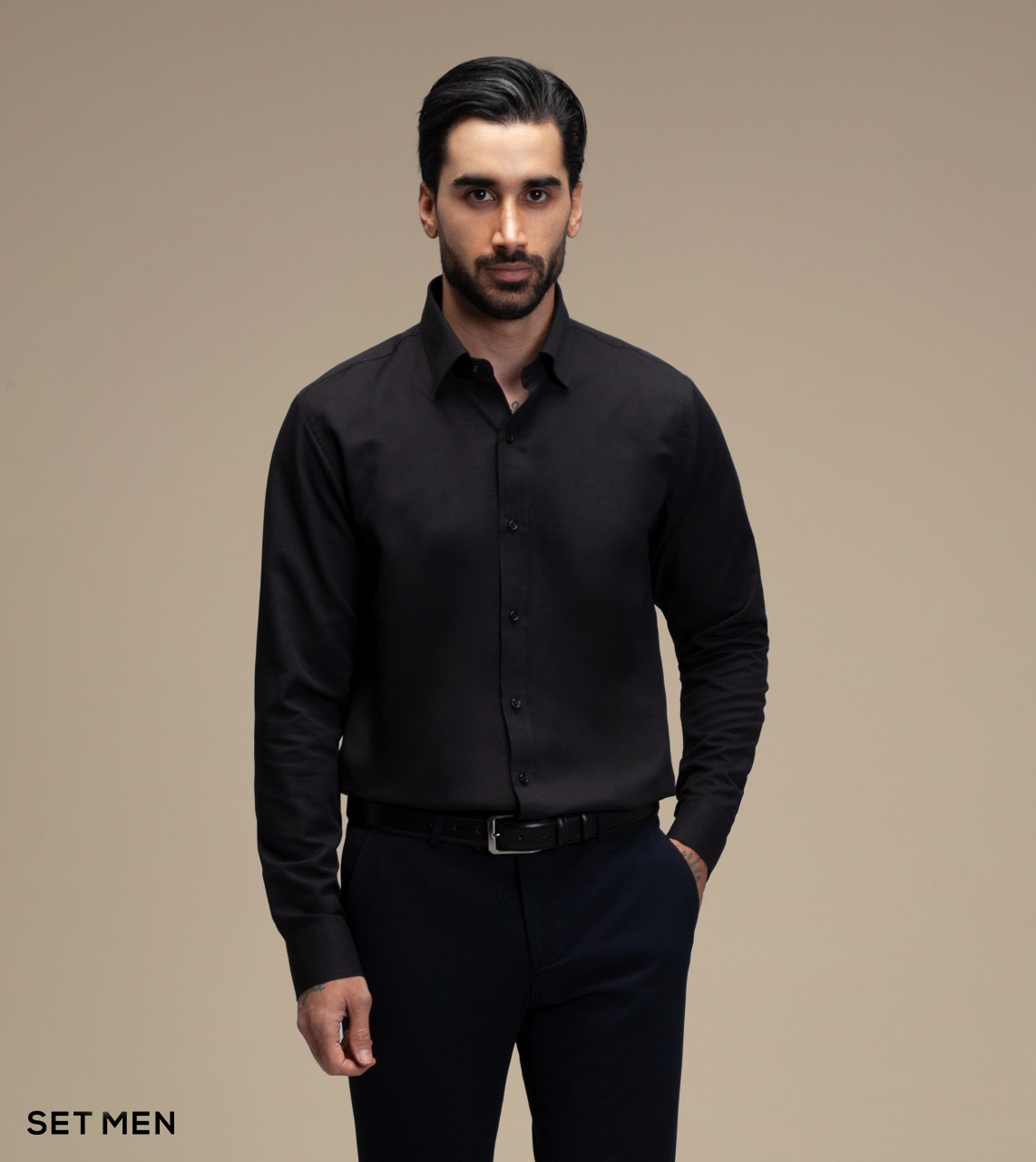 پیراهن مردانه آستین بلند طرح برفکی