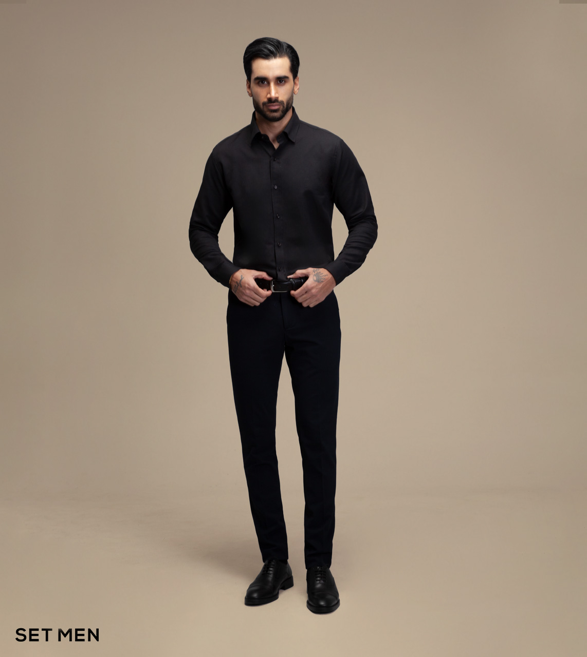 پیراهن مردانه آستین بلند طرح برفکی