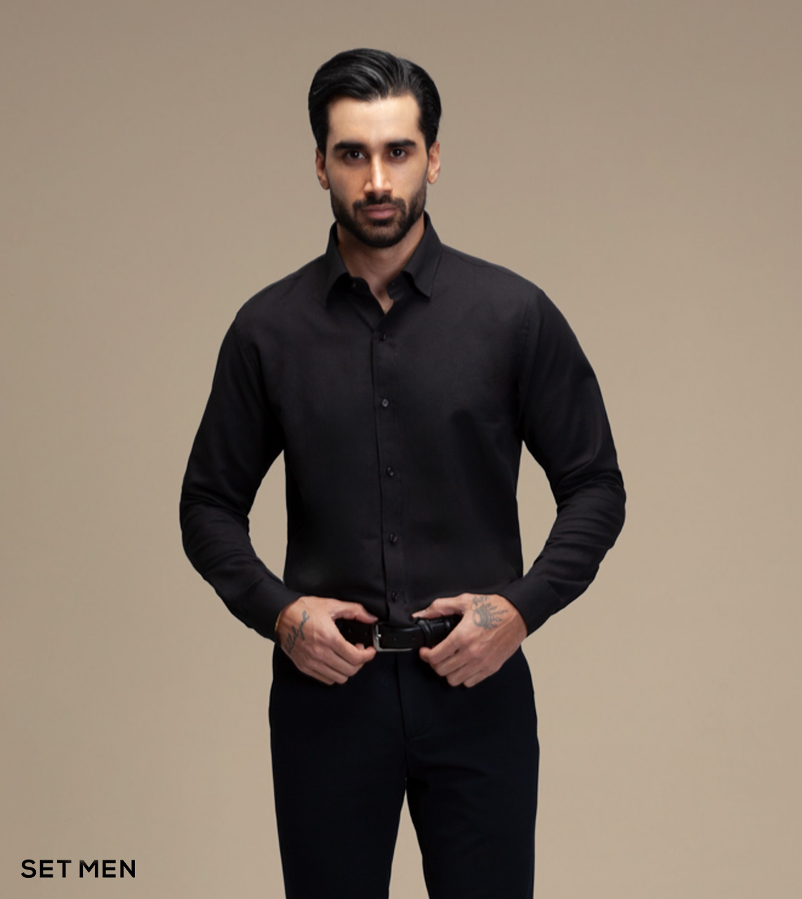 پیراهن مردانه آستین بلند طرح برفکی