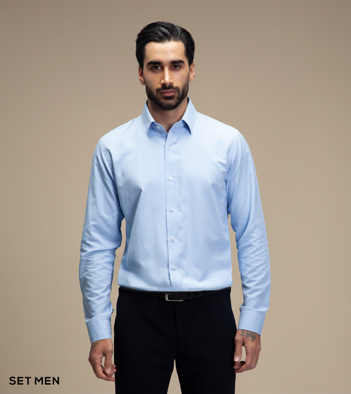 پیراهن مردانه آستین بلند طرح برفکی