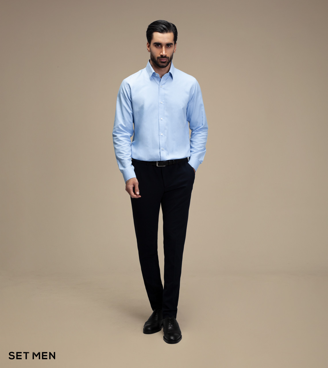 پیراهن مردانه آستین بلند طرح برفکی