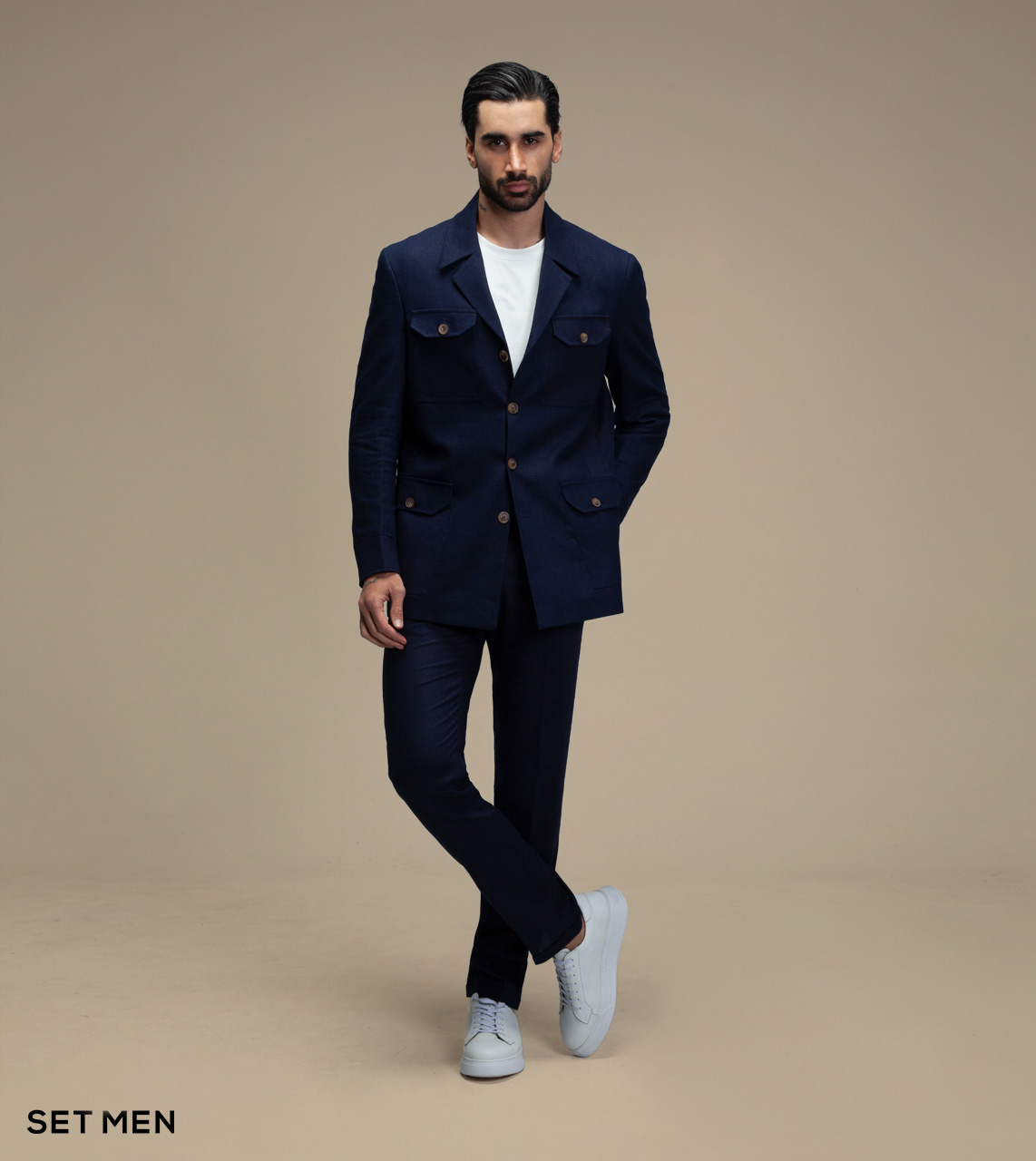 کت تک لینن سافاری