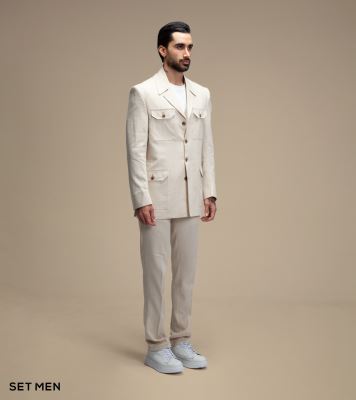 کت تک لینن سافاری