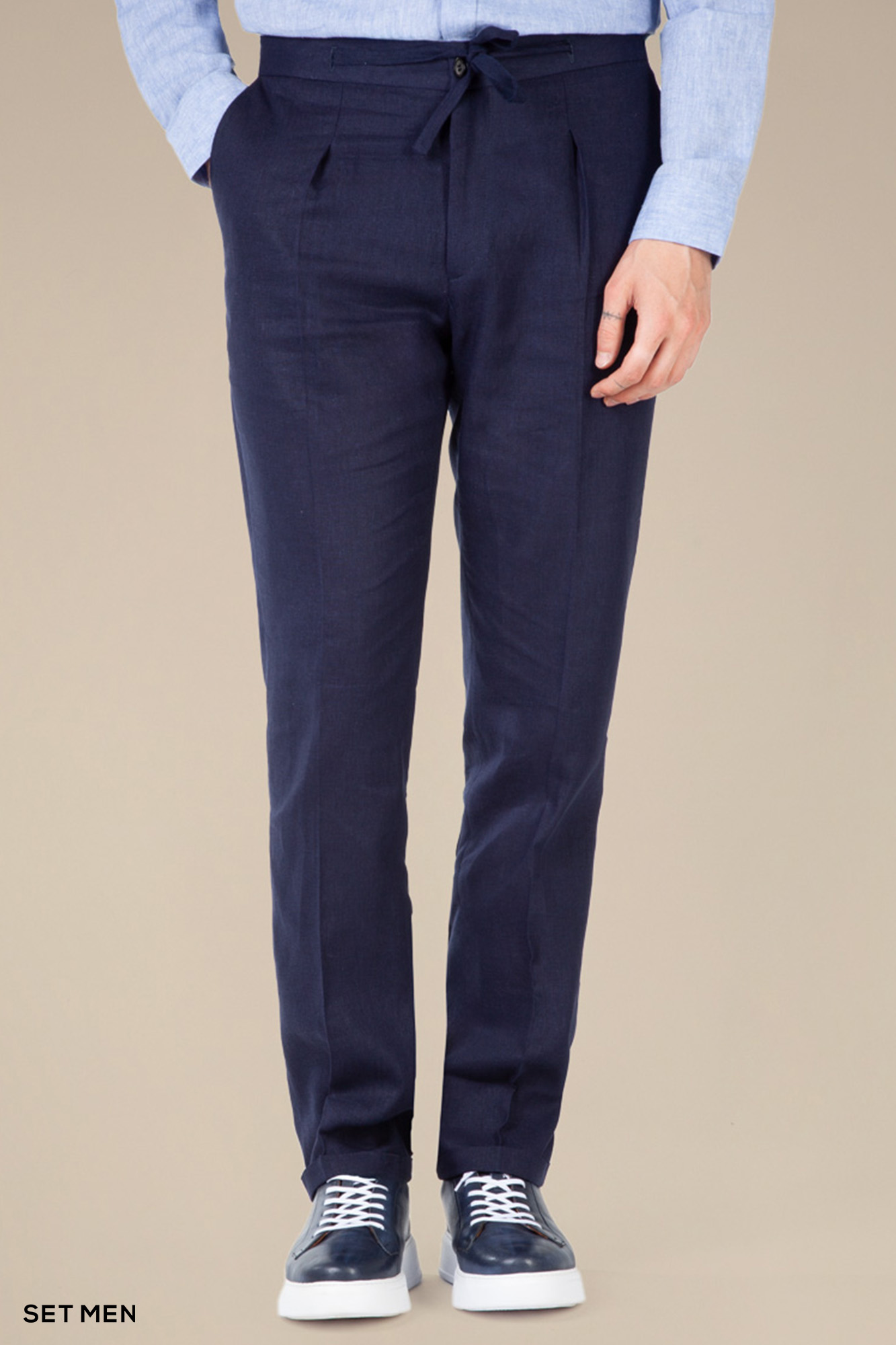 شلوار لینن مردانه پیله دار