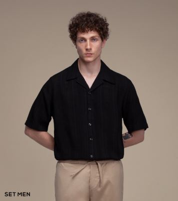 پیراهن مردانه آستین کوتاه کنفی