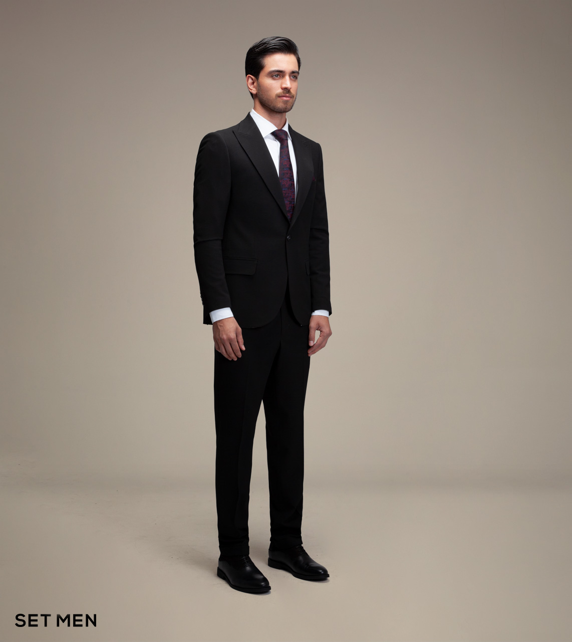 کت و شلوار مردانه دو تکه یقه بلیزر تک دکمه