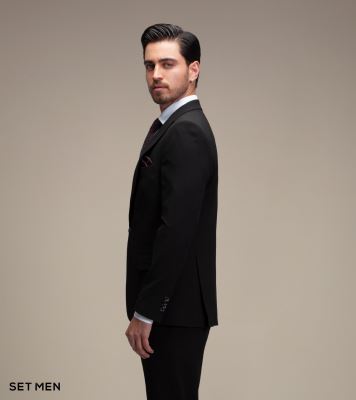 کت و شلوار مردانه دو تکه یقه بلیزر تک دکمه