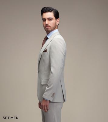 کت و شلوار مردانه دو تکه یقه بلیزر تک دکمه