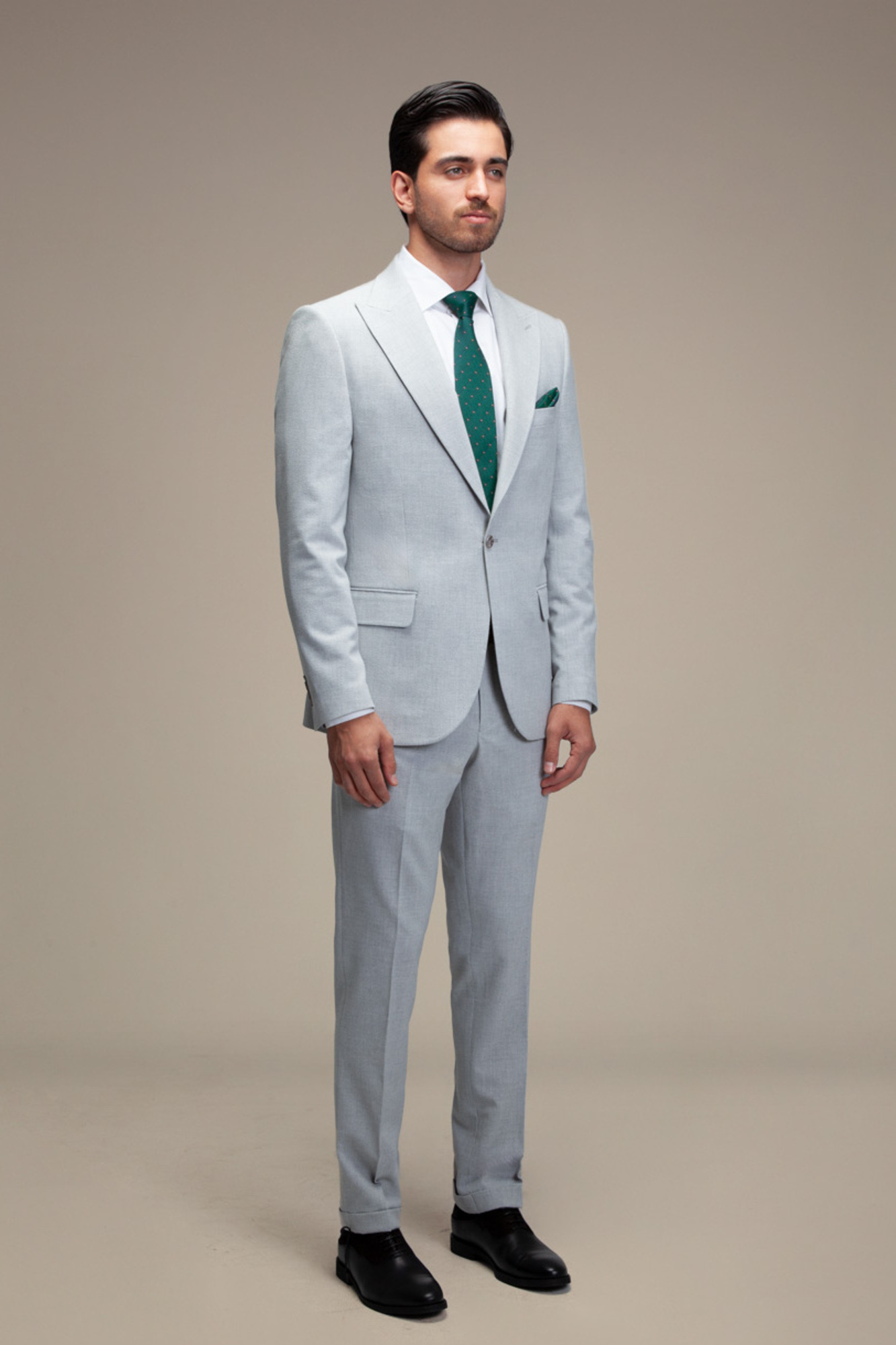 کت و شلوار مردانه دو تکه یقه بلیزر تک دکمه