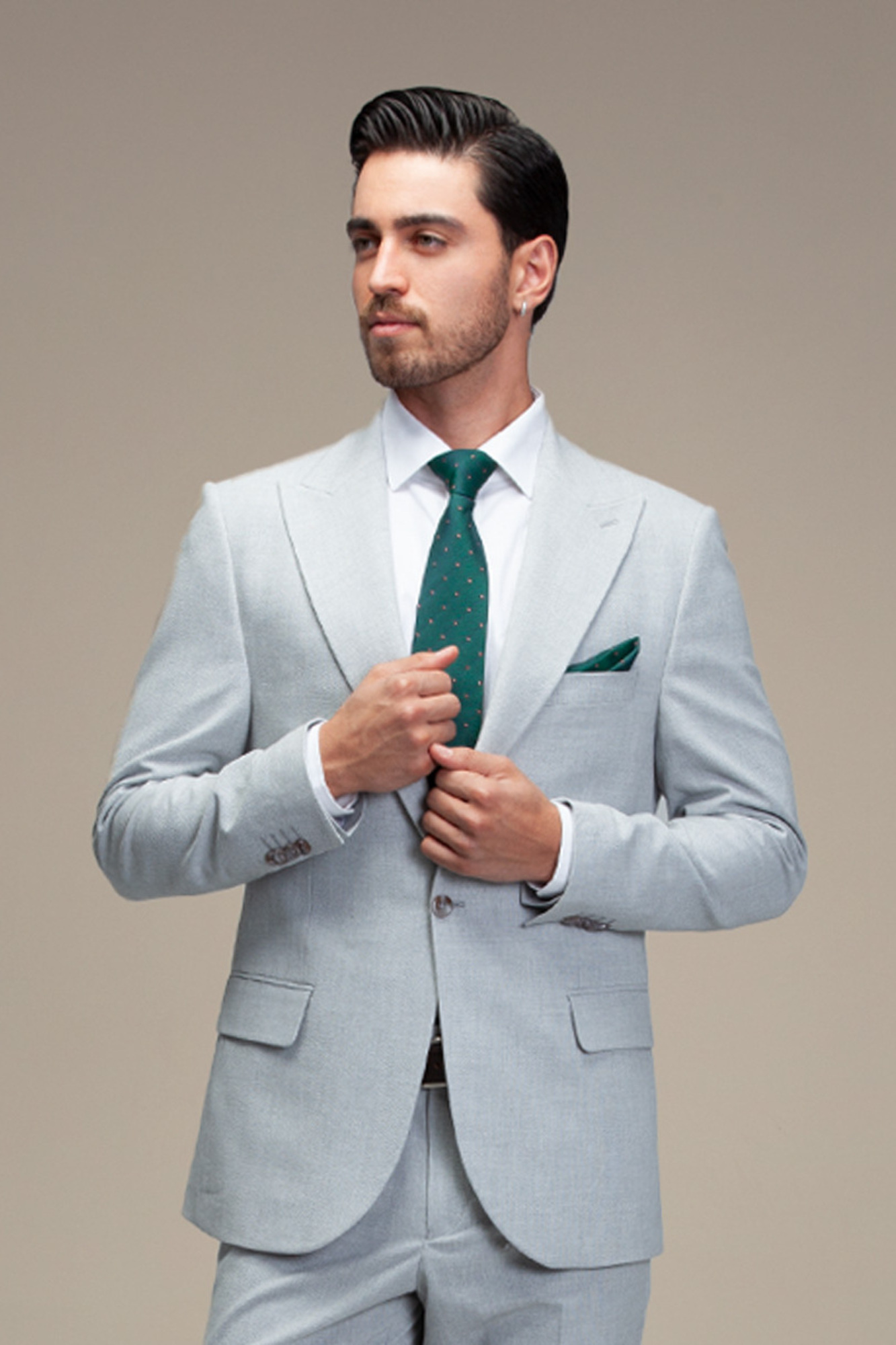 کت و شلوار مردانه دو تکه یقه بلیزر تک دکمه