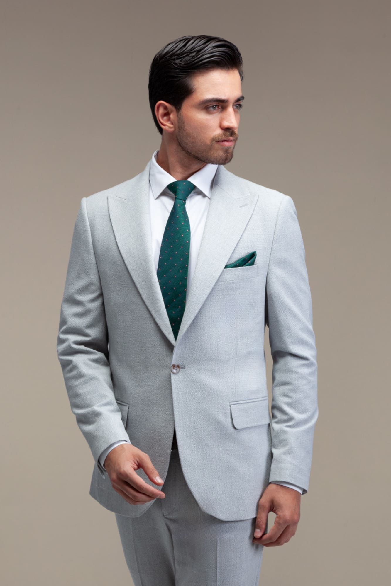 کت و شلوار مردانه دو تکه یقه بلیزر تک دکمه