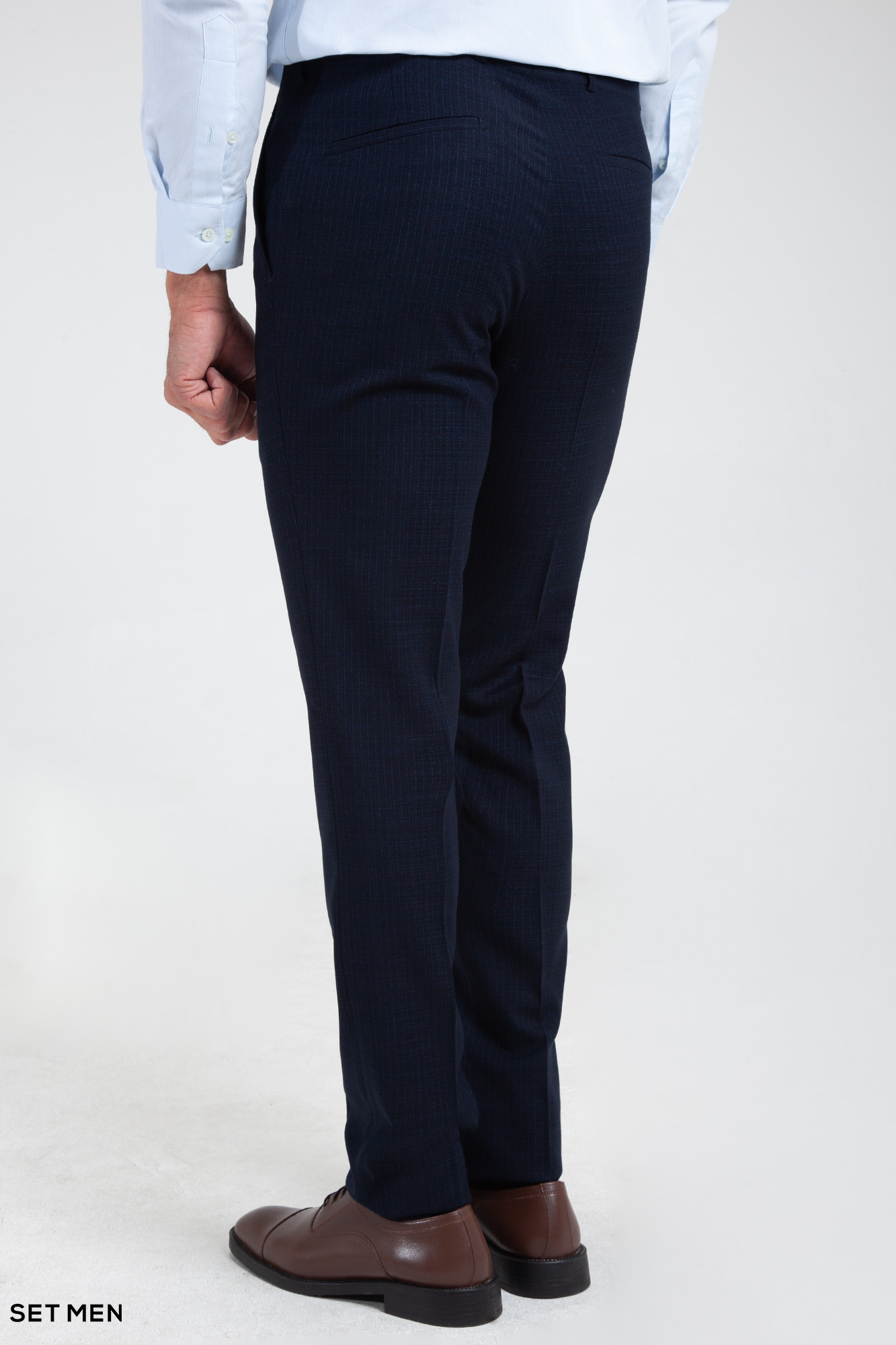 کت و شلوار مردانه دوتکه یقه انگلیسی تک دکمه دوچاک