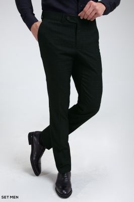 کت و شلوار مردانه دوتکه یقه انگلیسی تک دکمه دوچاک