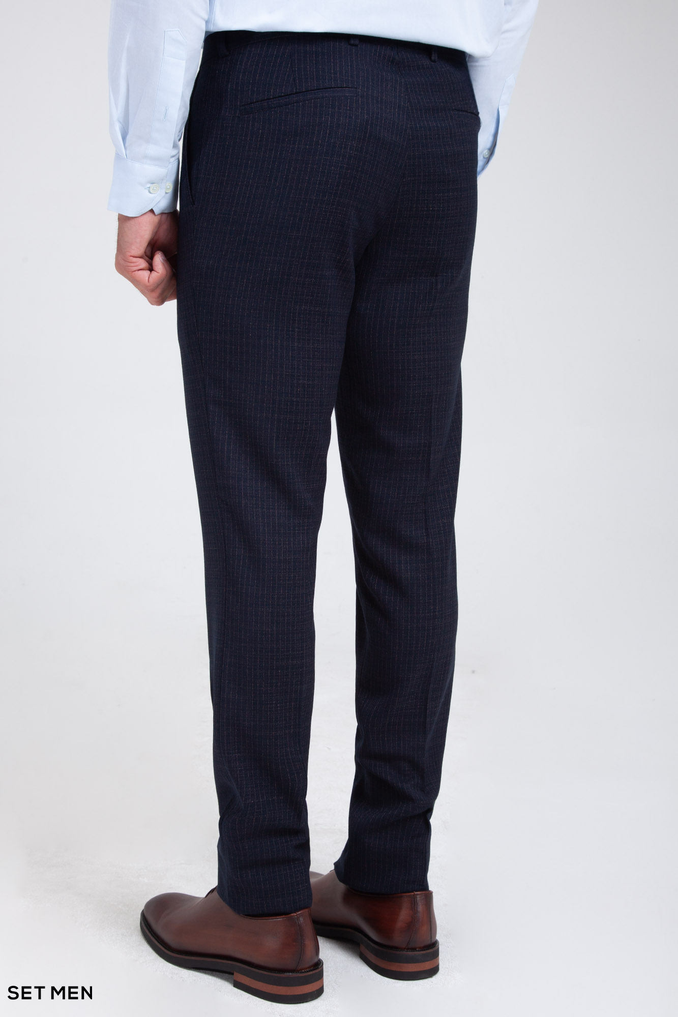 کت و شلوار مردانه دوتکه یقه انگلیسی تک دکمه دوچاک