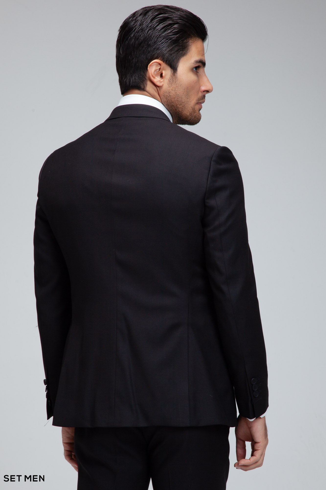 کت و شلوار مردانه سه تکه یقه بلیزر دو دکمه دو چاک