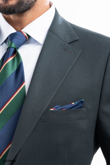 کت تک مردانه نیم آستر یقه انگلیسی تک دکمه دو چاک