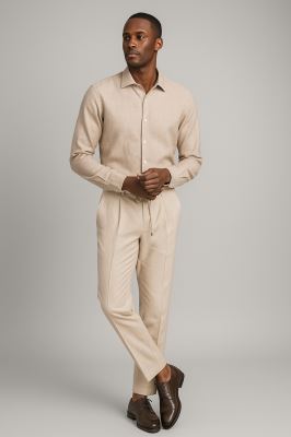 شلوار لینن پیله دار