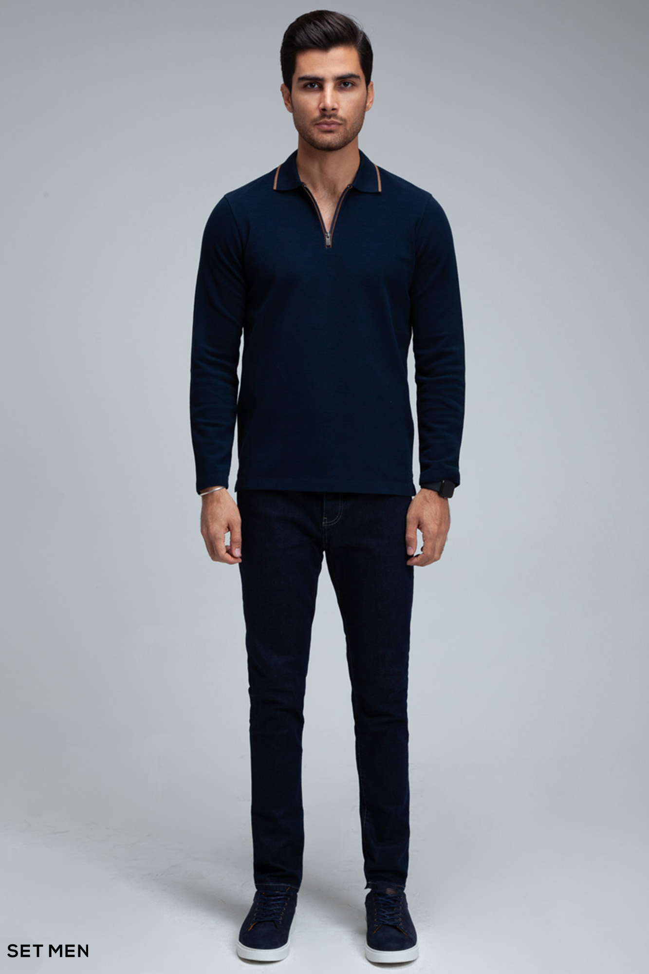 بلوز یقه زیپ دار