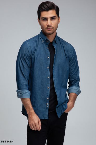 پیراهن جین نازک کلاسیک