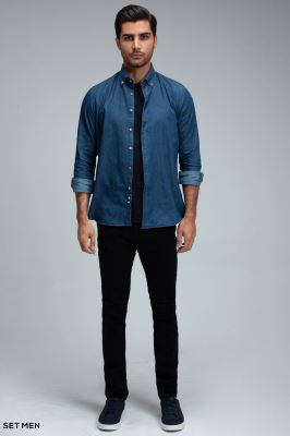 پیراهن جین نازک کلاسیک