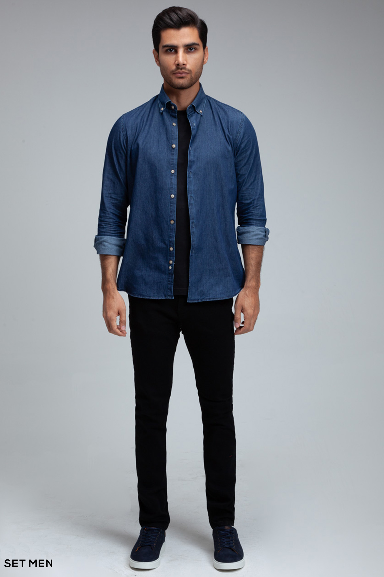 پیراهن جین نازک کلاسیک