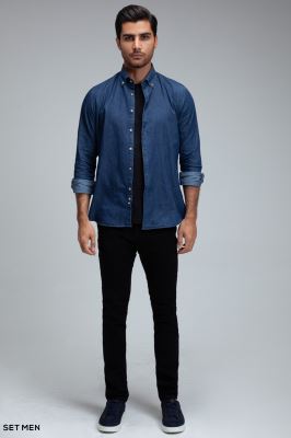 پیراهن جین نازک کلاسیک