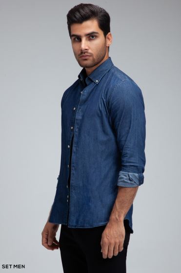 پیراهن جین نازک کلاسیک