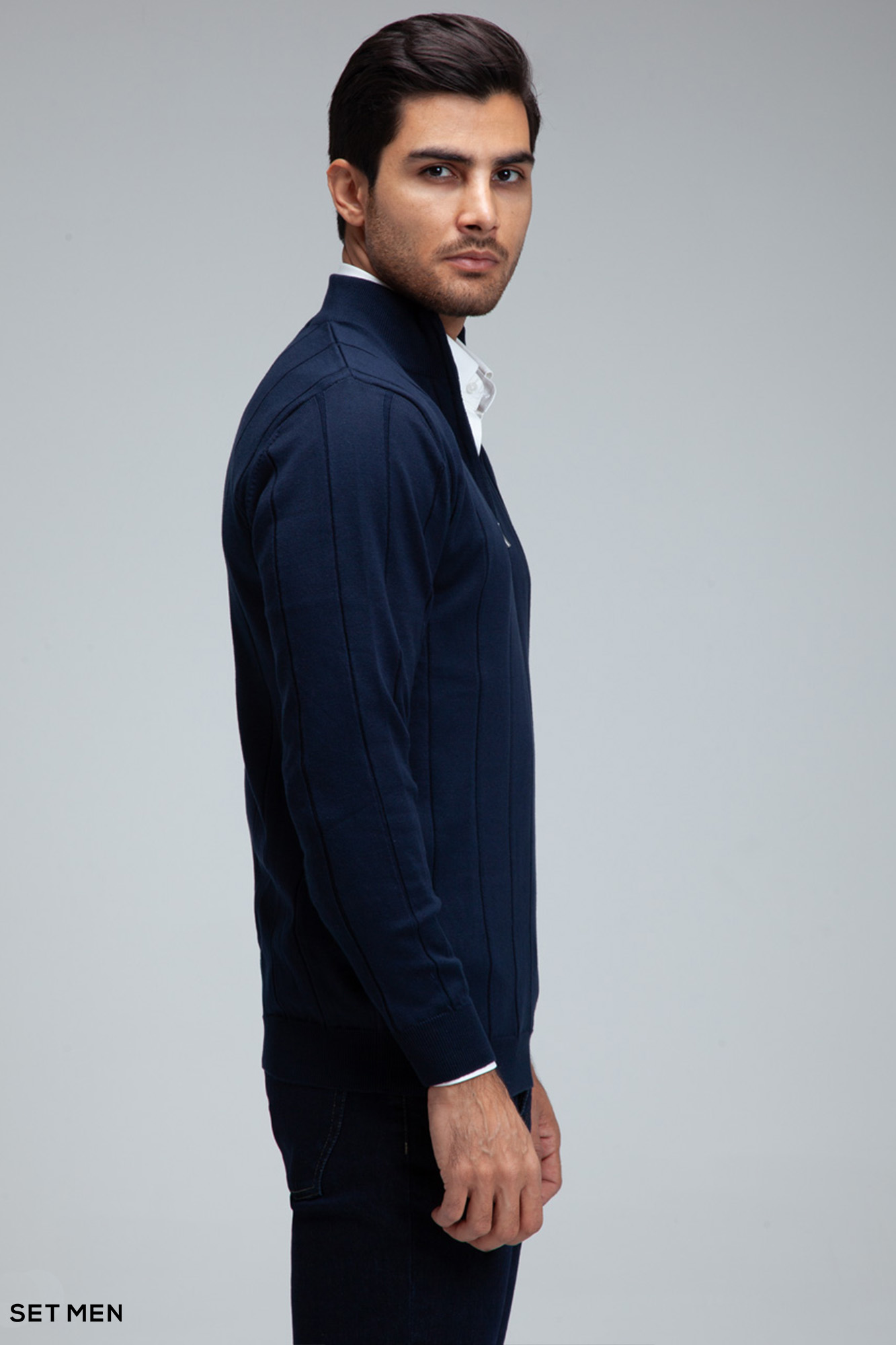 بافت مردانه نیم زیپ دیپلمات